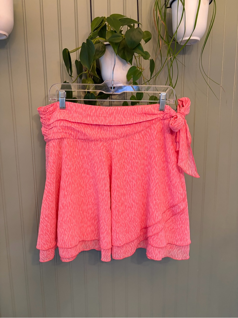 Aerie pink zebra wrap skirt - XL